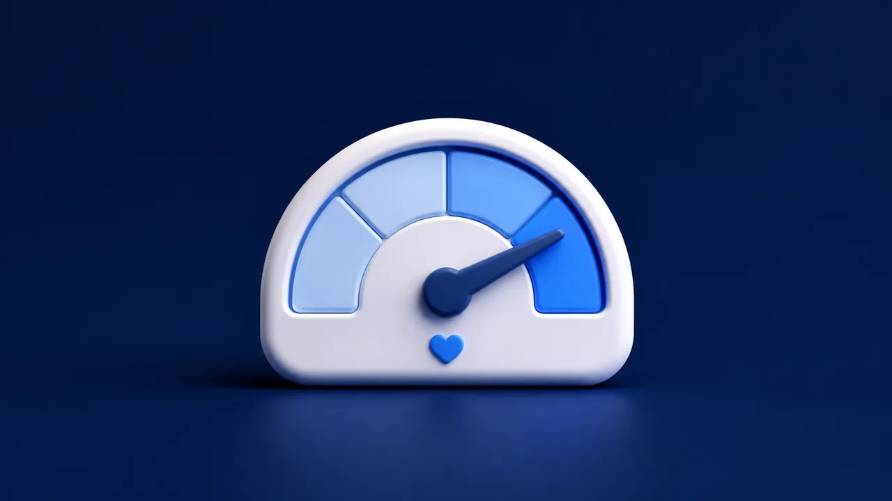 Medidor azul minimalista representando limite seguro de automação no Instagram