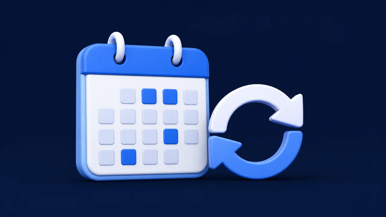 Atualizando a bio do Instagram com frequência Calendário indicando a atualização periódica da bio do Instagram do negócio local