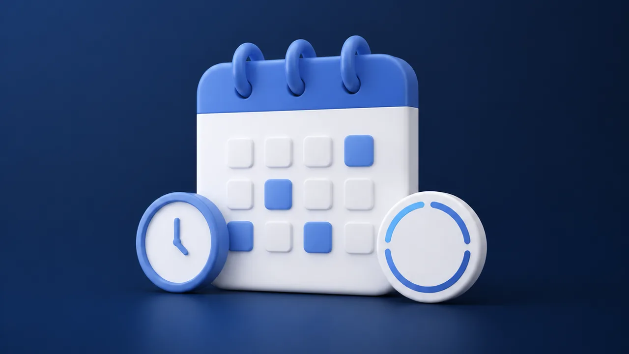 Calendário representando o agendamento de stories do Instagram