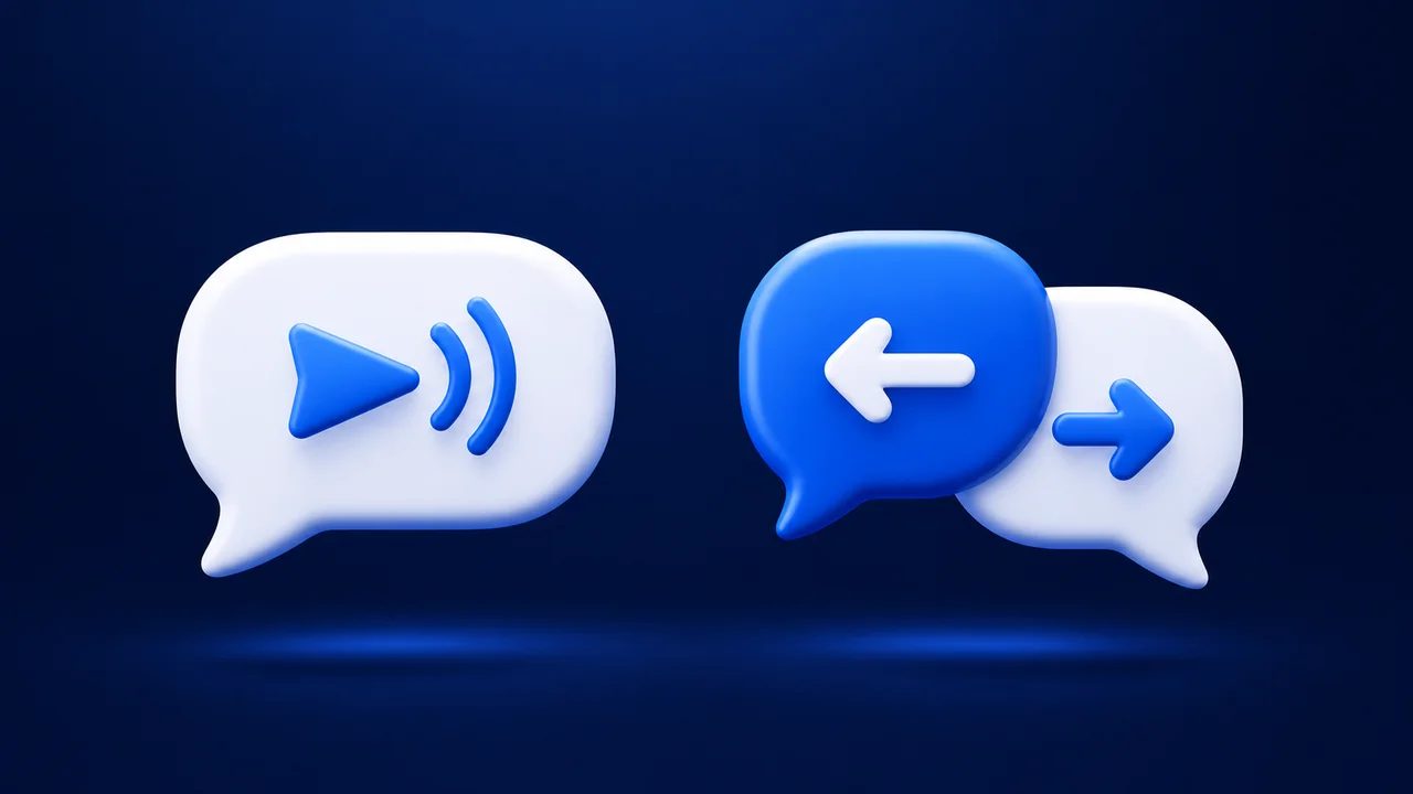 Comparação visual entre canal de transmissão do Instagram e lista de transmissão do WhatsApp