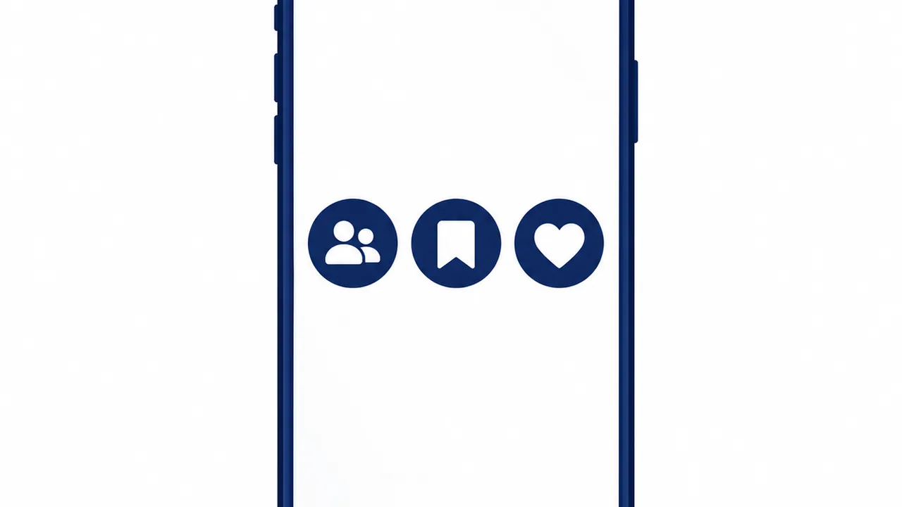 Celular mostrando categorias de destaque do Instagram organizadas por tema