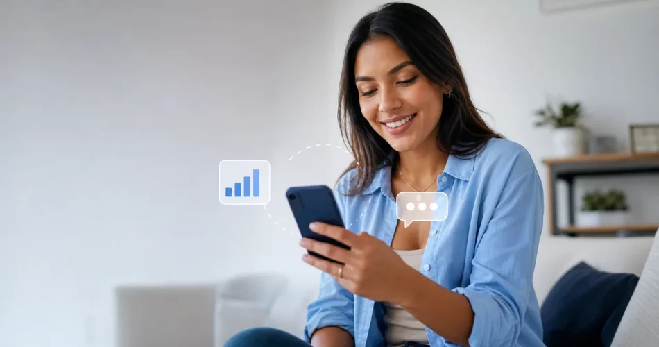 Pessoa usando o celular para divulgar e vender um infoproduto pelo Instagram