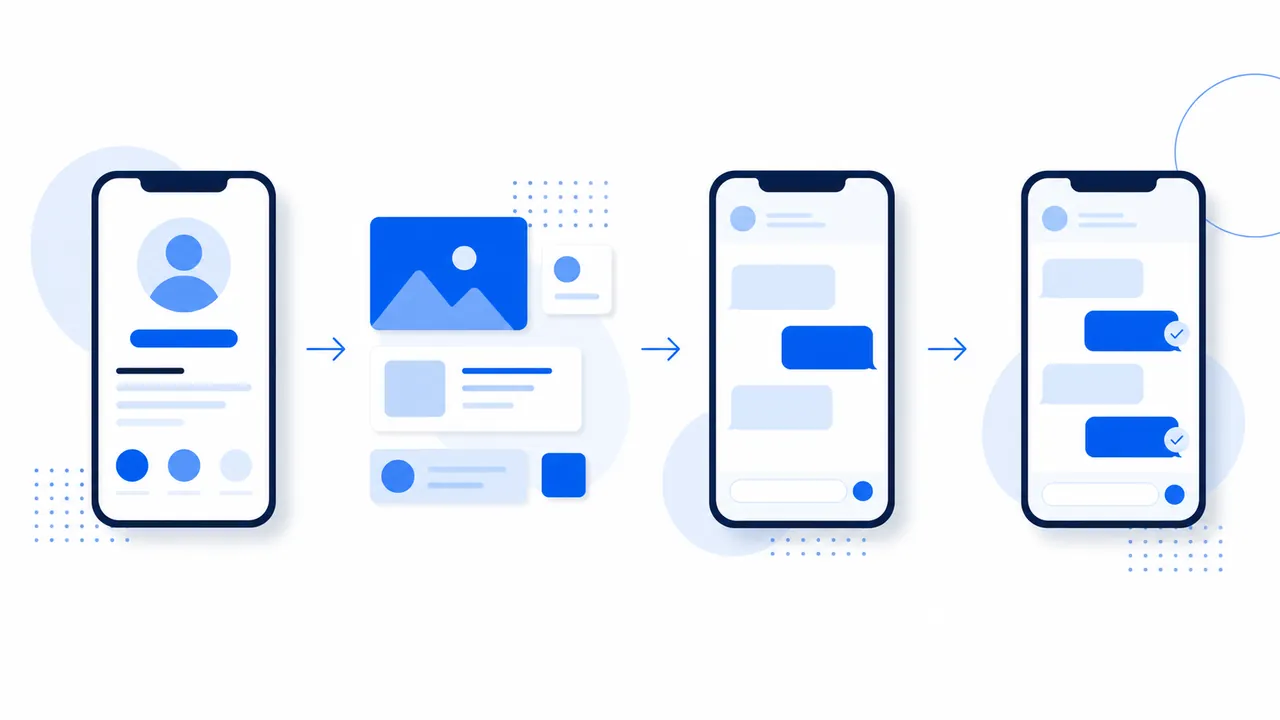 Fluxo simples de perfil conteúdo Direct e WhatsApp para transformar seguidor em cliente
