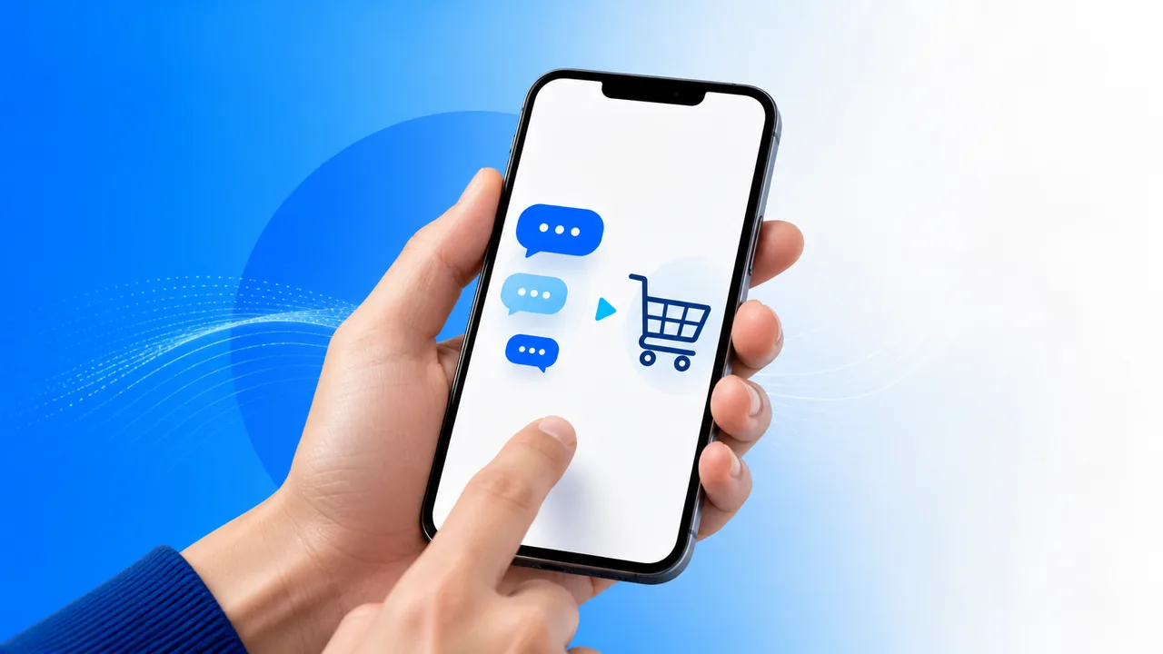 Fluxo simples de conversa do Instagram para venda no WhatsApp pelo celular