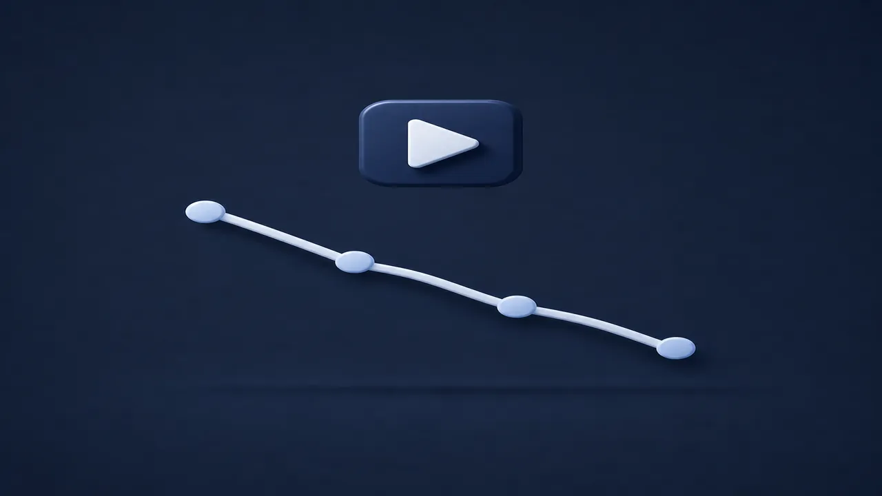 Gráfico de queda de alcance com ícone de vídeo representando Reels perdendo distribuição