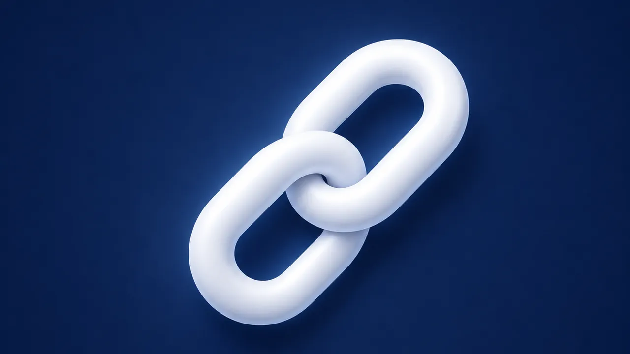 Ícone de link centralizado representando página de link na bio do Instagram