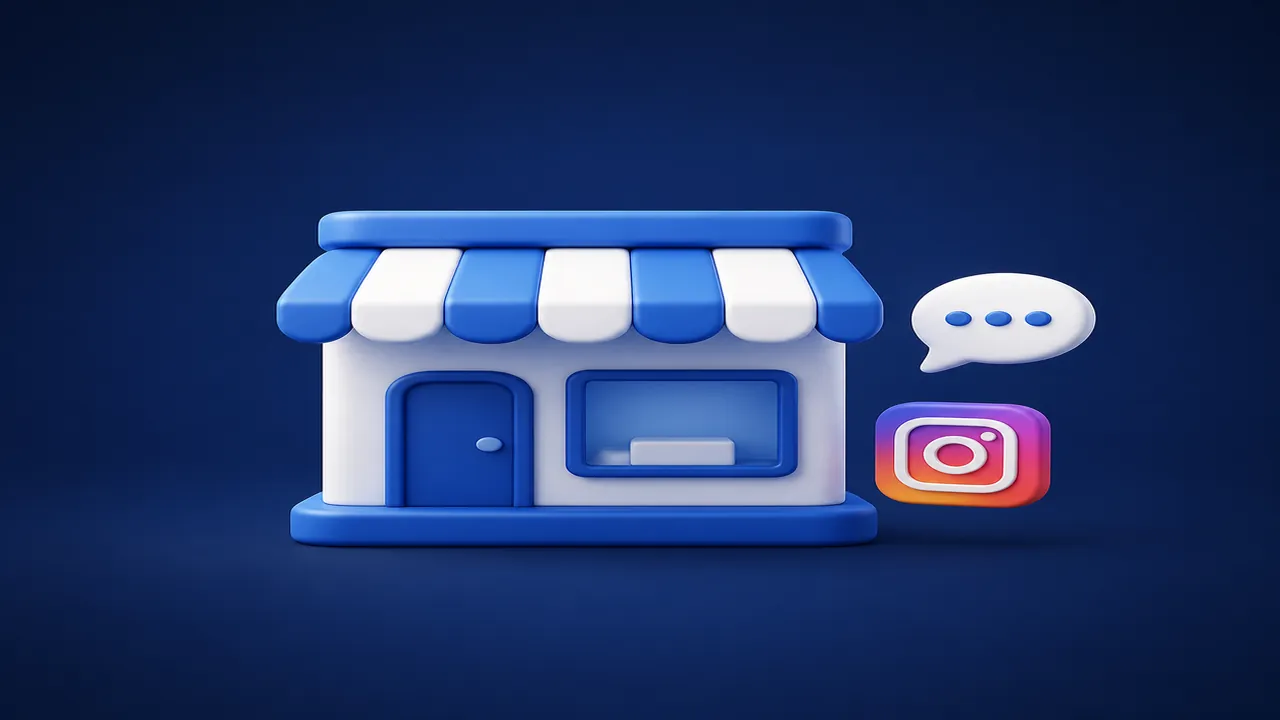 Ícone de loja local conectada ao Instagram representando vendas de negócio de bairro