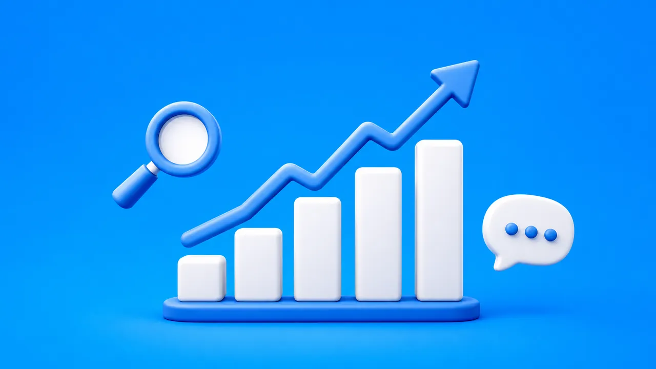 Gráfico simples de métricas para analisar alcance vindo do Explorar do Instagram