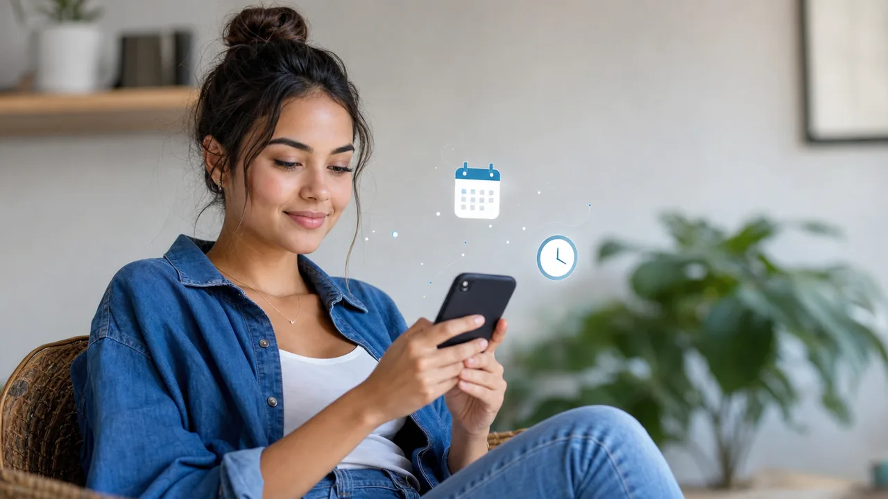 Pessoa agendando um story do Instagram pelo smartphone