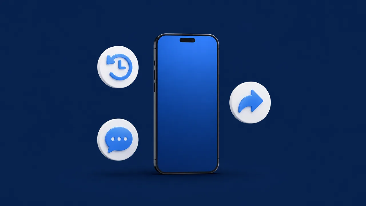 Smartphone com sinais de retenção comentário e compartilhamento do algoritmo do Instagram