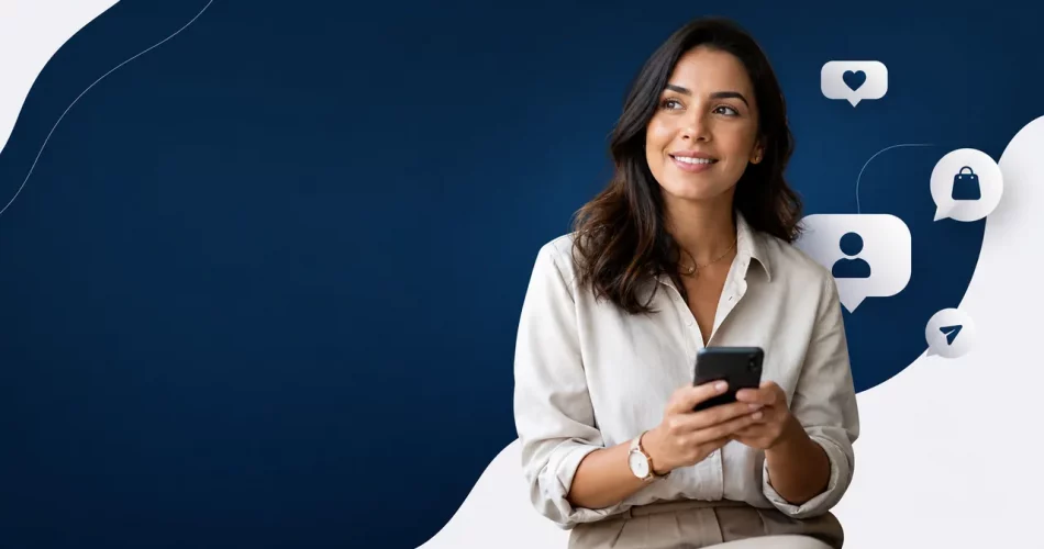 Stories para vender sem ser chato com pessoa usando smartphone
