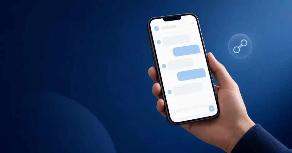 Celular conectado ao WhatsApp Business como aparelho vinculado