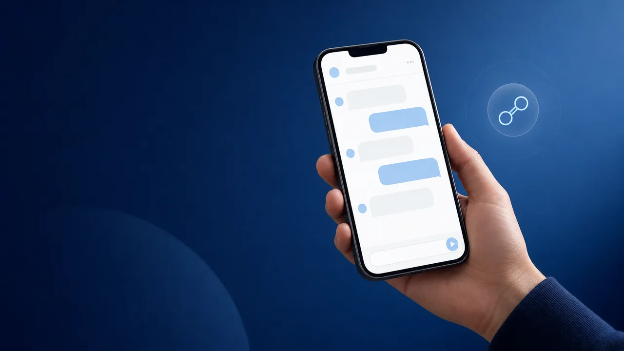 Celular conectado ao WhatsApp Business como aparelho vinculado