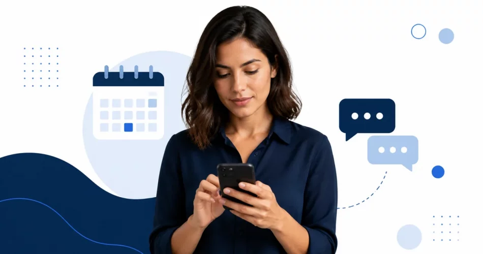 Pessoa planejando calendário de conteúdo para Reels e WhatsApp no Click Viral