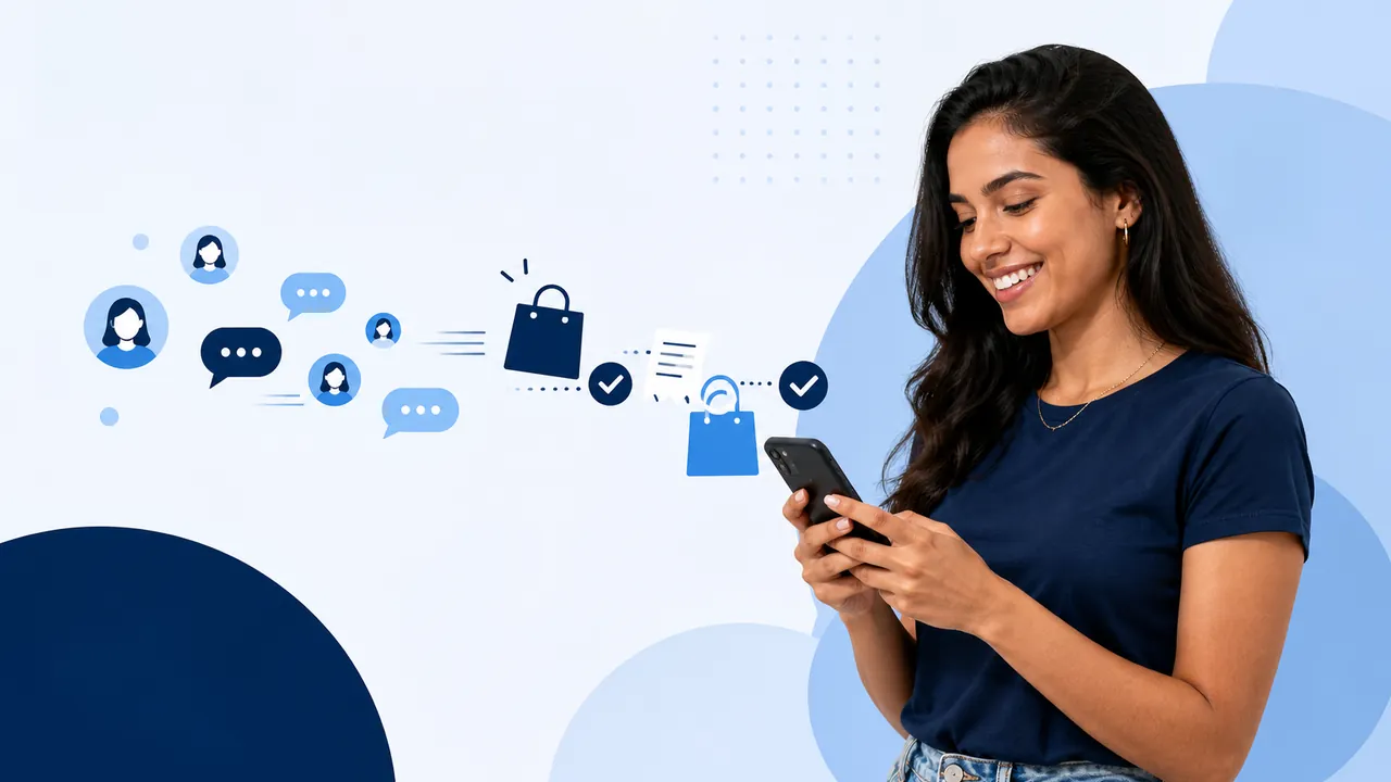 criadora usando smartphone para transformar seguidores em clientes no Instagram