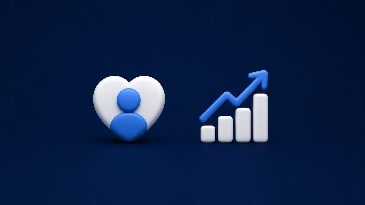 Ícones comparando perfil pessoal e perfil comercial no Instagram