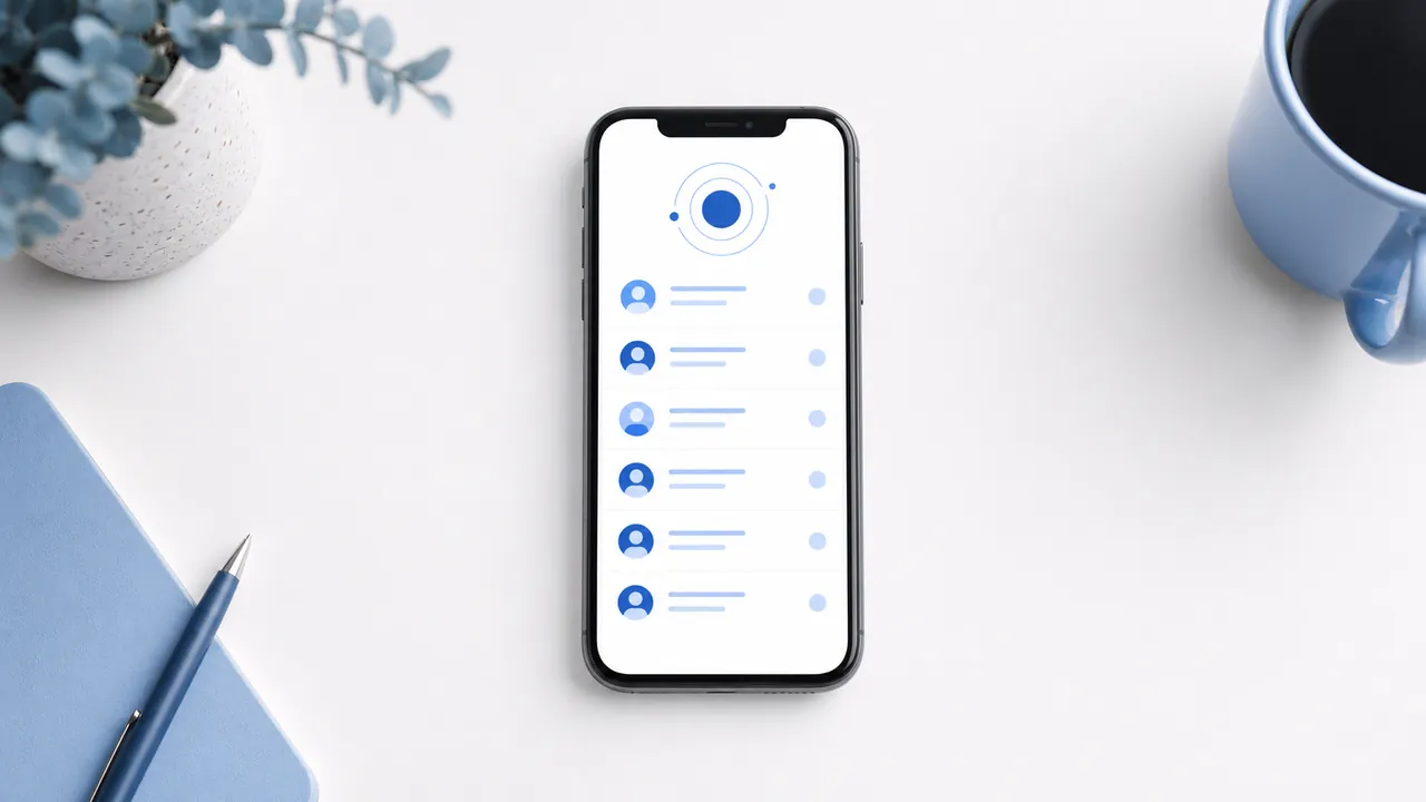 Celular com contatos segmentados para lista de transmissão no WhatsApp