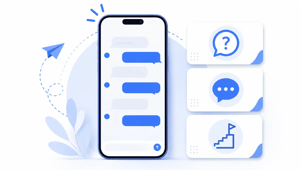 Modelo visual de resposta rápida para organizar mensagens no Instagram Direct